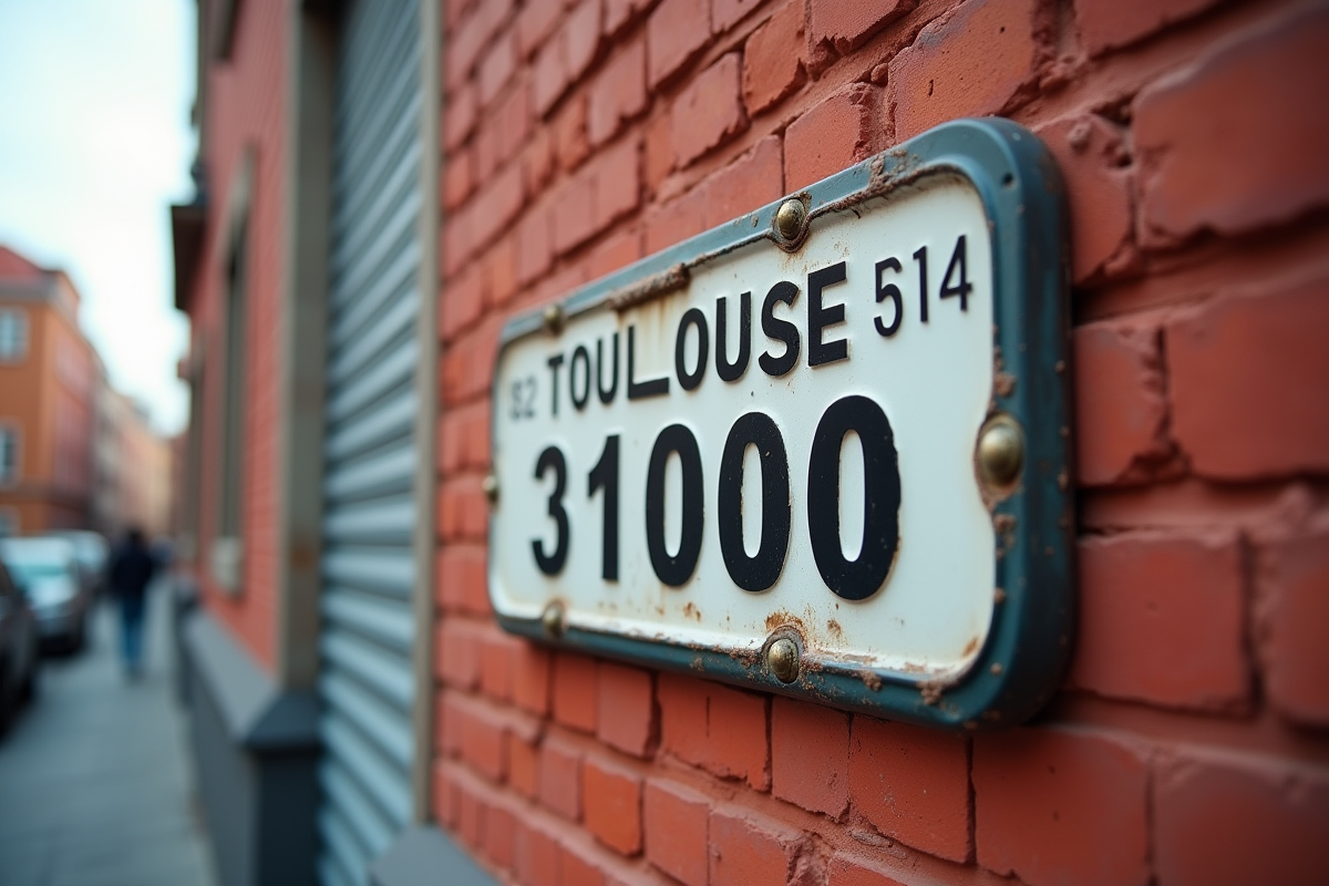 Panneau de rue toulousain avec code postal 31000