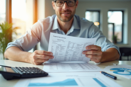 Personne confiante tenant documents de vente immobiliere